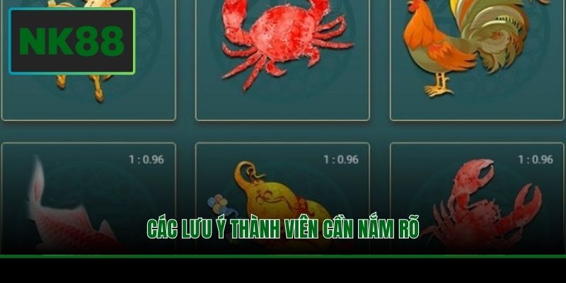 Các lưu ý thành viên cần nắm rõ